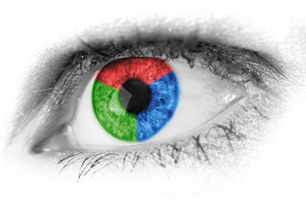 Red, Green, Blue Inside the Eye